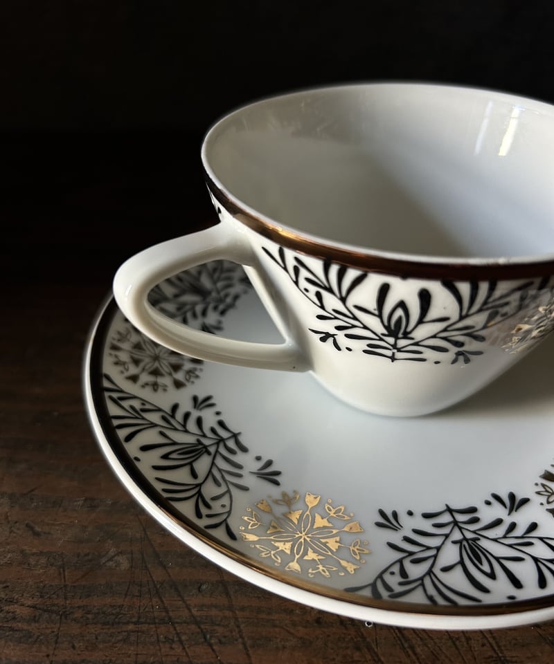 カップ＆ソーサーR/セト陶器/昭和レトロ/絵柄 | 骨董・アンティークの