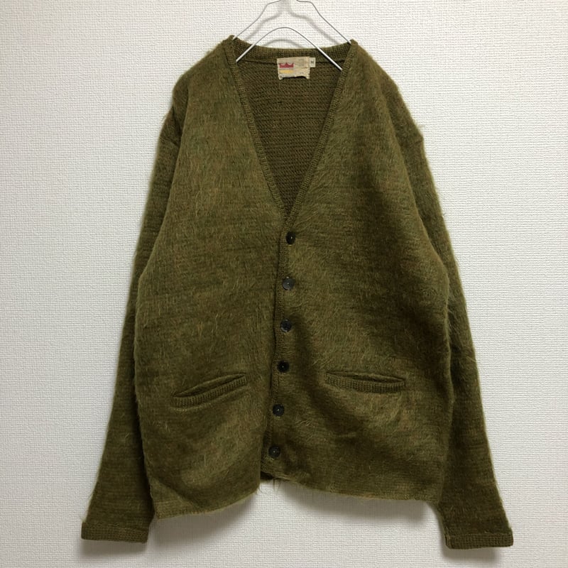 60s GRANT- CREST Vintage Mohair Cardigan 毛足長め |
