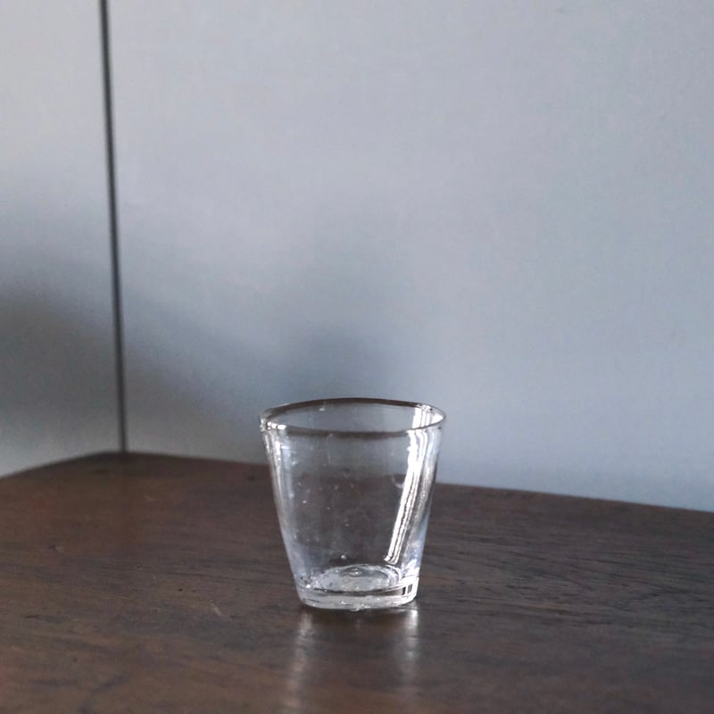 キャンドルグラス 無色 h6.9cm フランス アンティーク 0502258 | jinen_