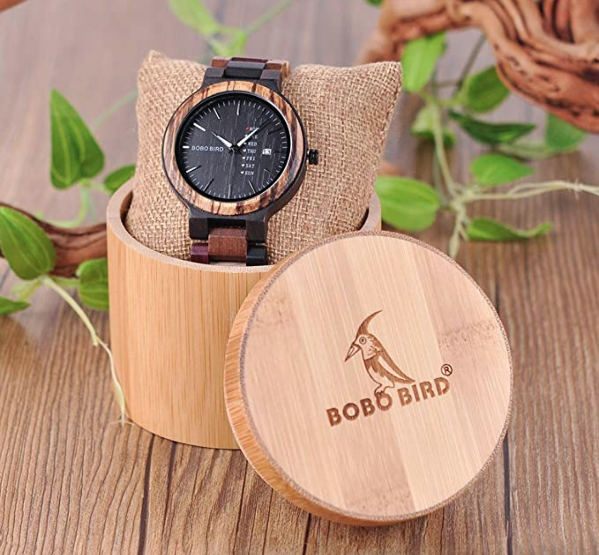 BOBOBIRD ボボバード p14-1 木製腕時計 天然木材 カラフル 曜日・日付
