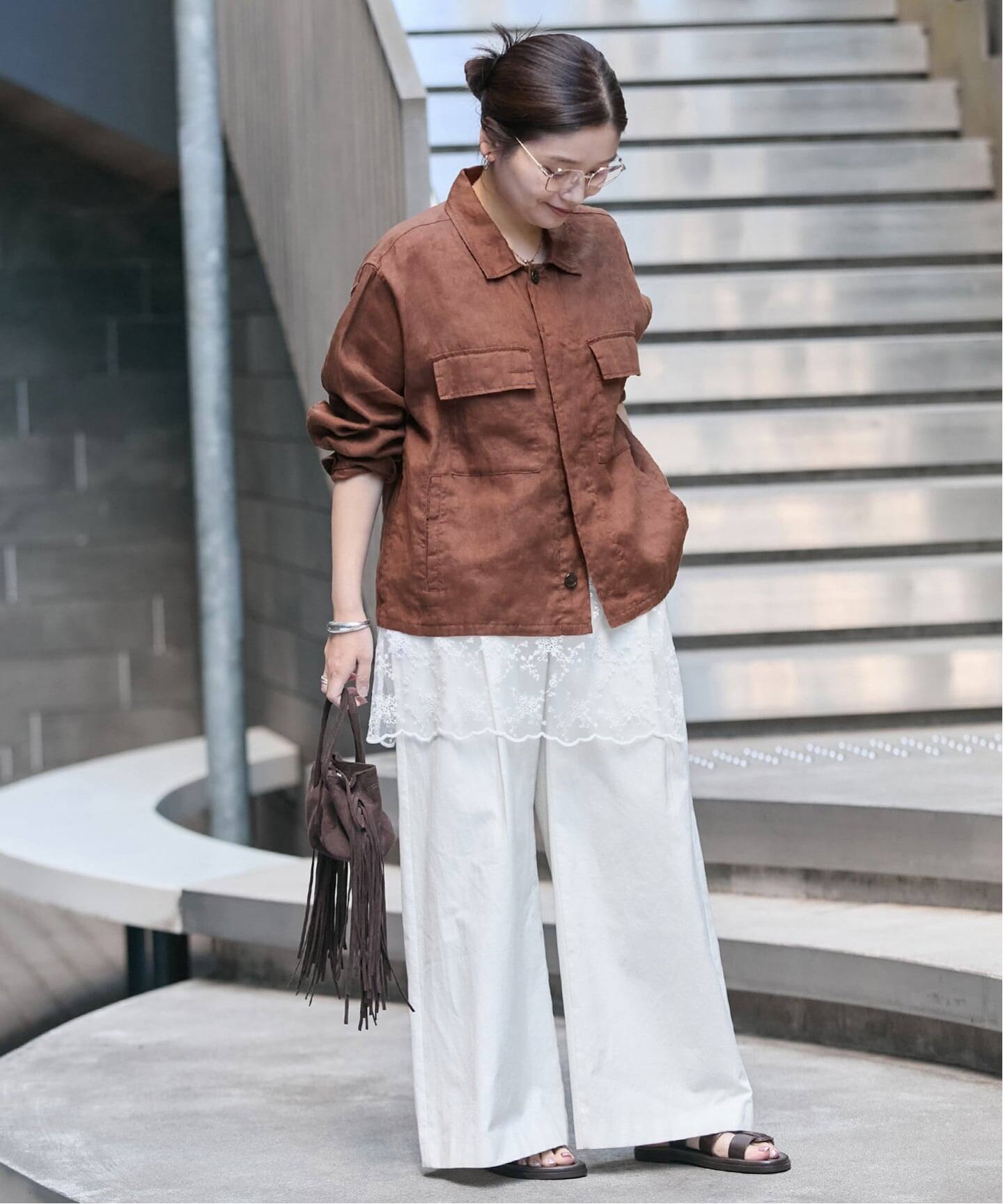 追加予約》リネンミリタリージャケット（ミリタリー）｜JOURNAL