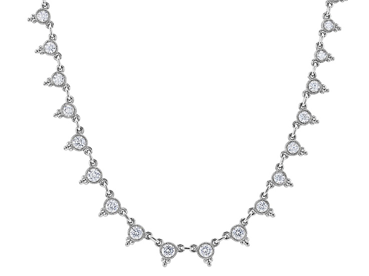 Judith Ripka Cubic Zirconia Rhodium Over Sterling Silver Dew Drop