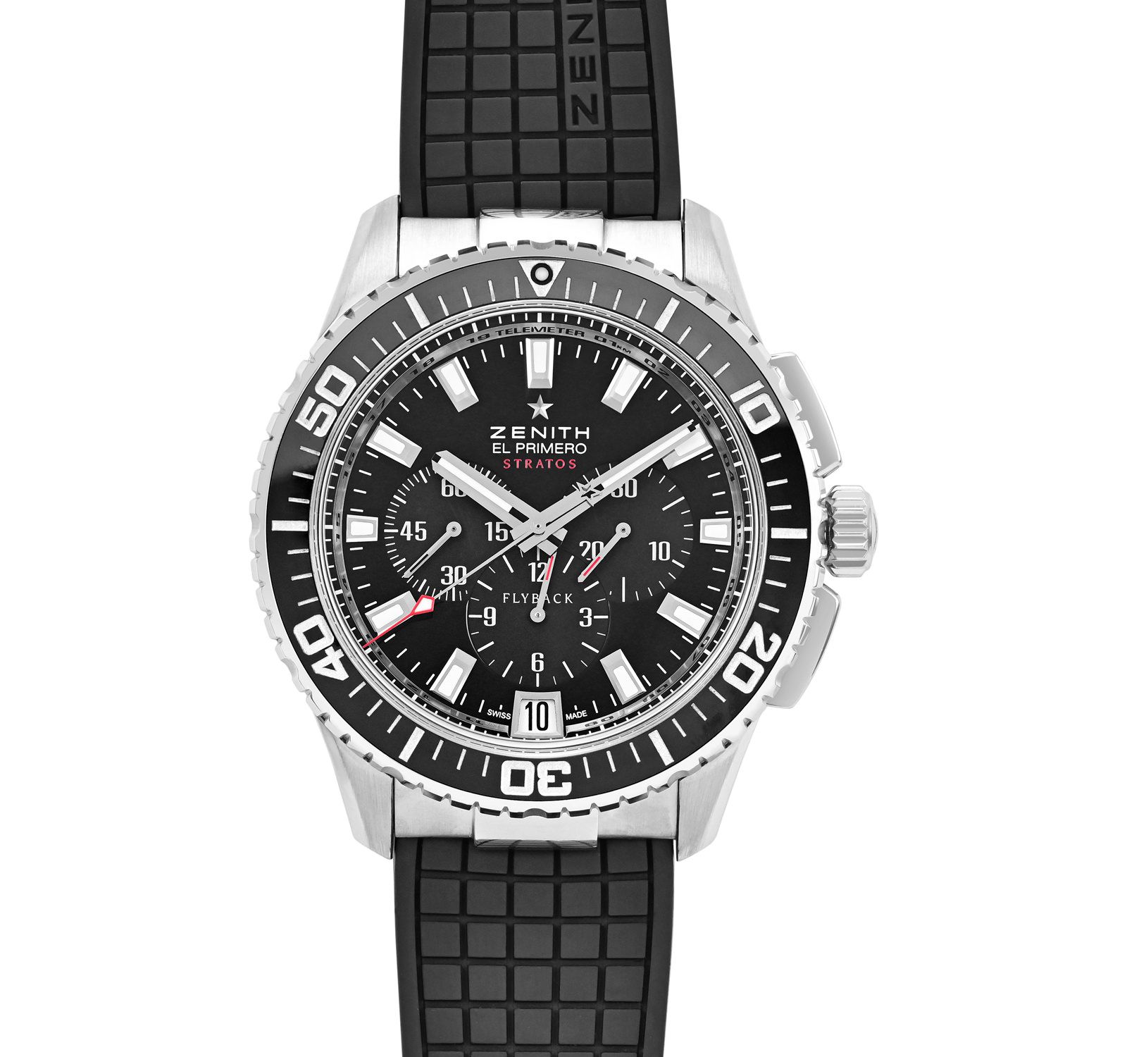 Pre-Owned Zenith Chronomaster Men Watch in Black Colour Dial