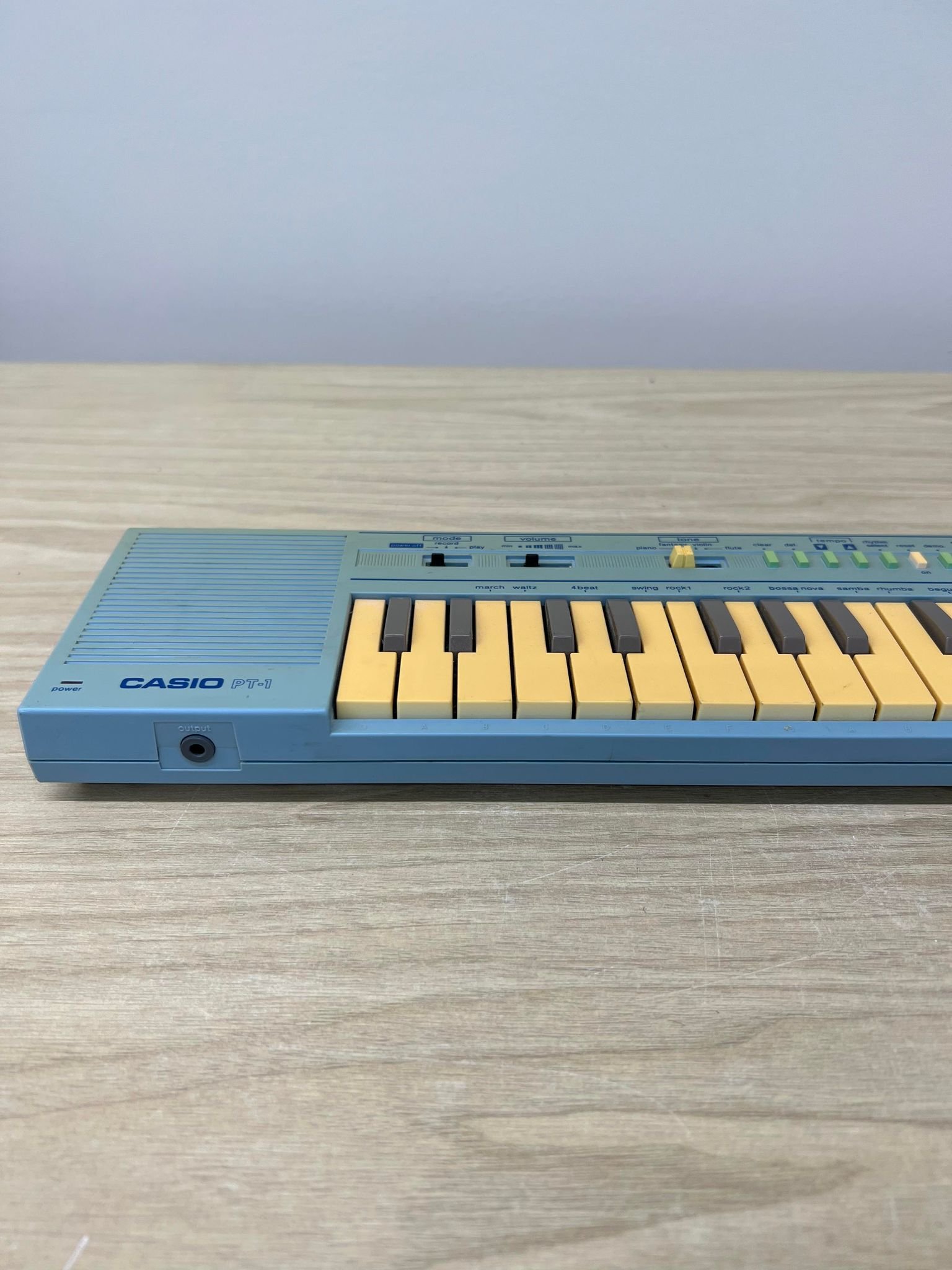 Casio PT-1 Rare Light Blue Vintage 29-Key Mini Synthesizer MIJ