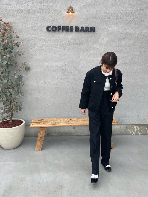 H＞GABA HIGH WAIST SUSPENDERS PANTS 2022FW/パンツを使った人気