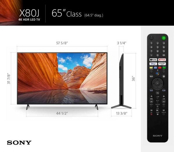 KD65X80J in by Sony in Harvey, LA - X80J 4K HDR LED with Smart