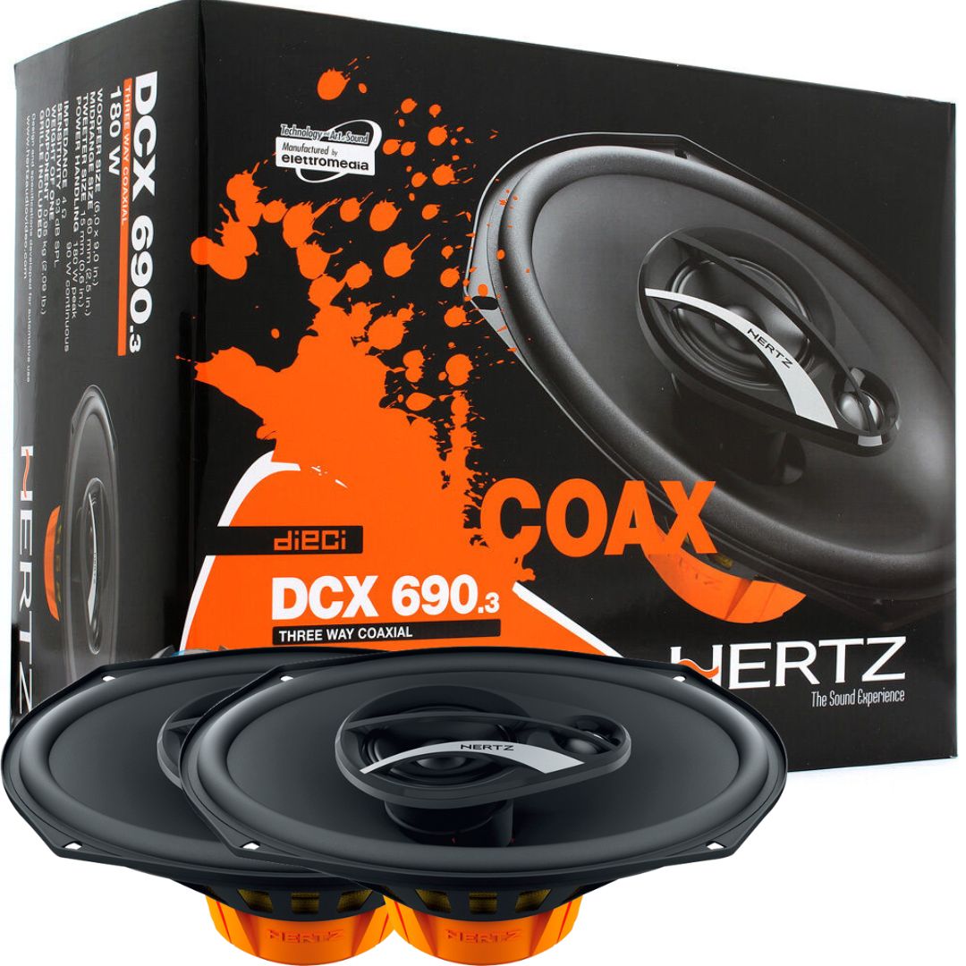 Alto Falantes Hertz DCX 690.3 Triaxial 6x9'' 180W RMS - Som
