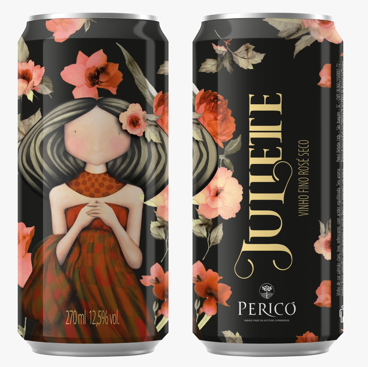 Juliette Vinho Rosé Seco - Lata 270ml - Pack 12 UN - Vinícola Pericó