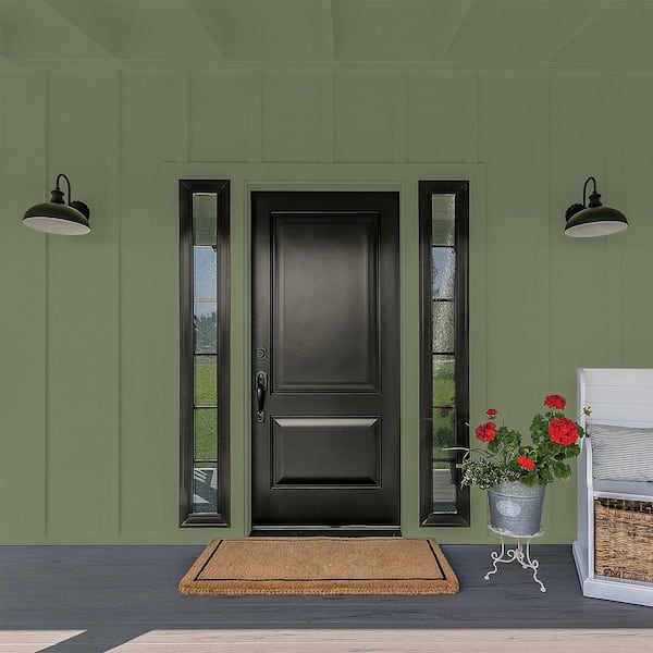 Glidden Essentials 1 gal. PPG1124-6 Dark Sage Flat Exterior Paint
