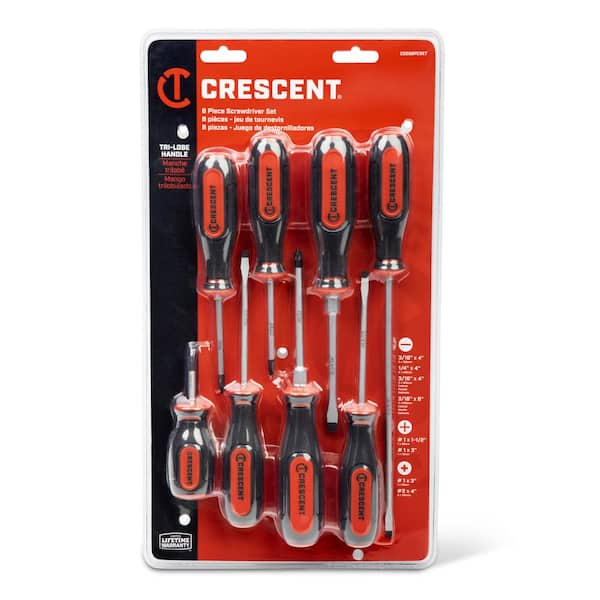 Crescent Phillips, Pozidriv, and Slotted Screwdriver Set with Dual