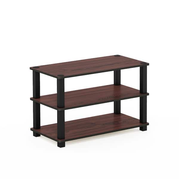 Furinno Turn-S-Tube 9-Pair Dark Cherry Shoe Rack 13080DC/BK - The