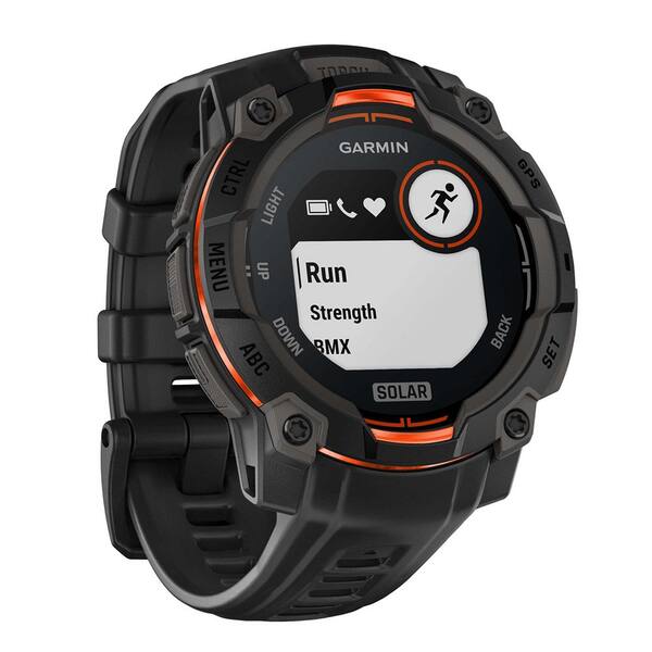 Garmin Instinct 3 45 mm Solar GPS Smartwatch Black with Black