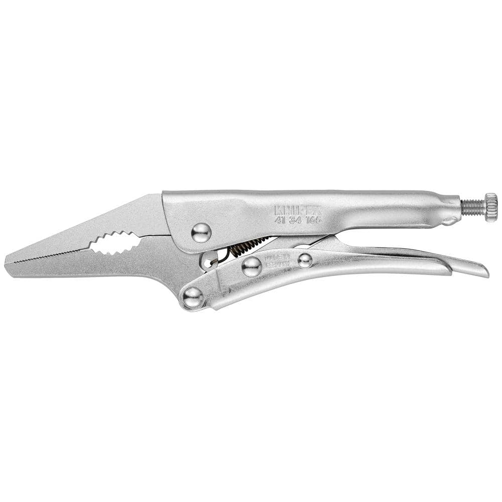 KNIPEX 6-1/2 in. Long Nose Locking Pliers 41 34 165 - The Home Depot