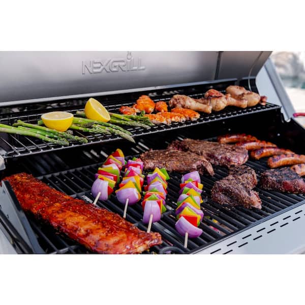 Nexgrill Deluxe 6-Burner Propane Gas Grill in Mocha with Ceramic