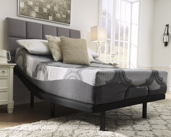Ashley 12 Inch Ashley Hybrid Queen Mattress and Adjustable Base