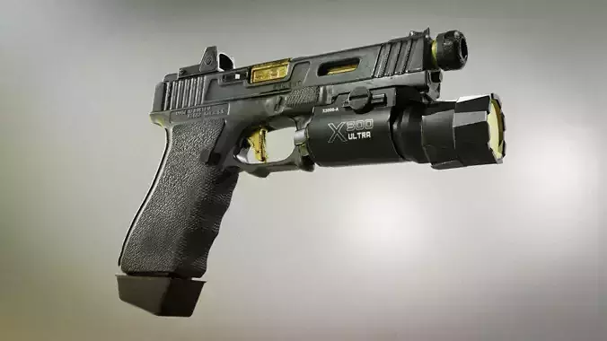 3D model Glock 17 Salient Arms SAI 3D Model VR / AR / low-poly