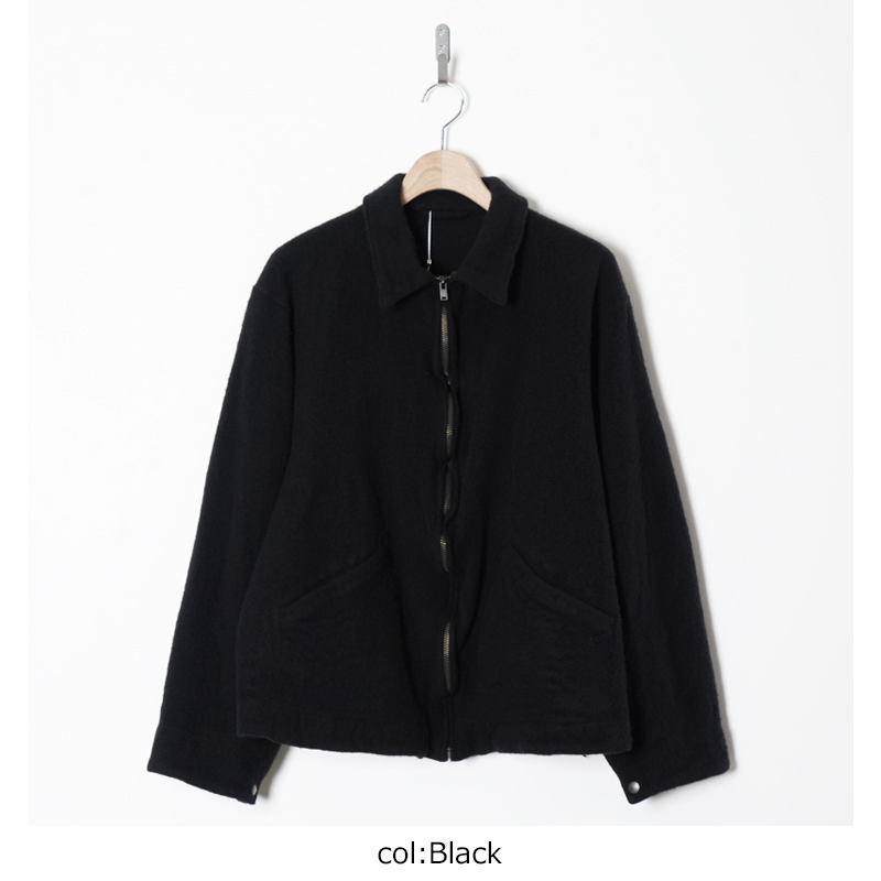 COMOLI (コモリ) 縮絨ウール ジップショートジャケット