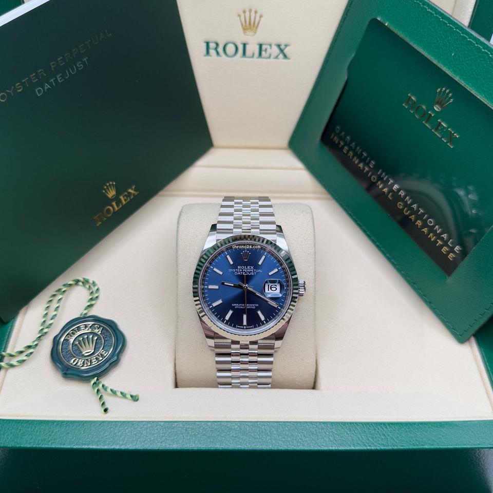 Rolex Datejust 36 NEW 2026 Blue Index Dial Stainless Steel