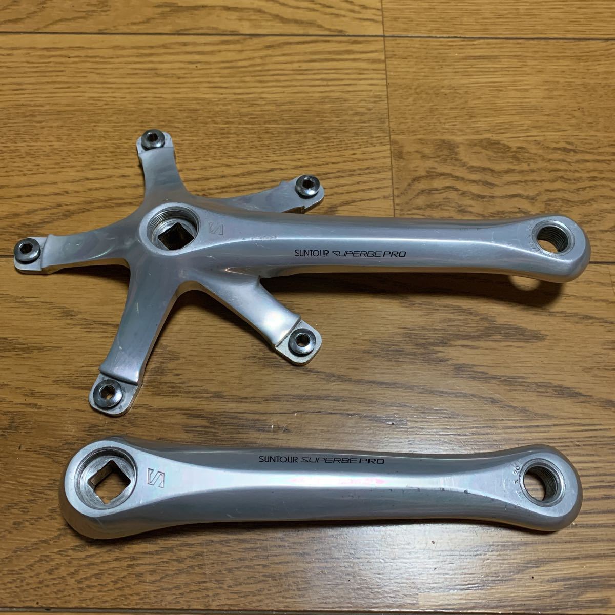 NJS】サンツアーシュパーブプロ suntour superbe pro ピスト クランク