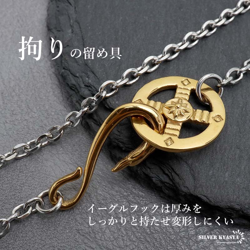 サージカルステンレス イーグルネックレス フェザーネックレス メンズ