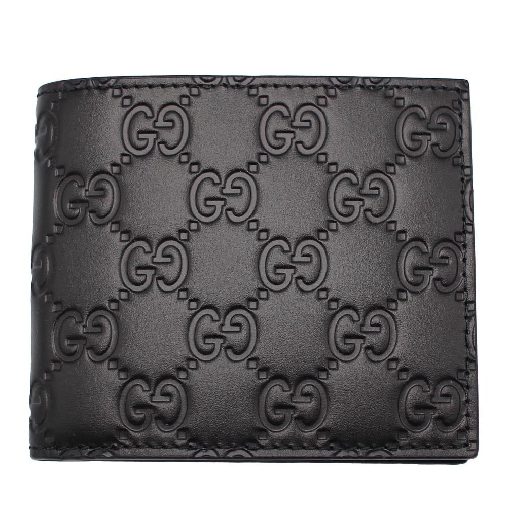 グッチ GUCCI 779836 CWC1N 1000 二つ折り財布 ブラック スリム 黒