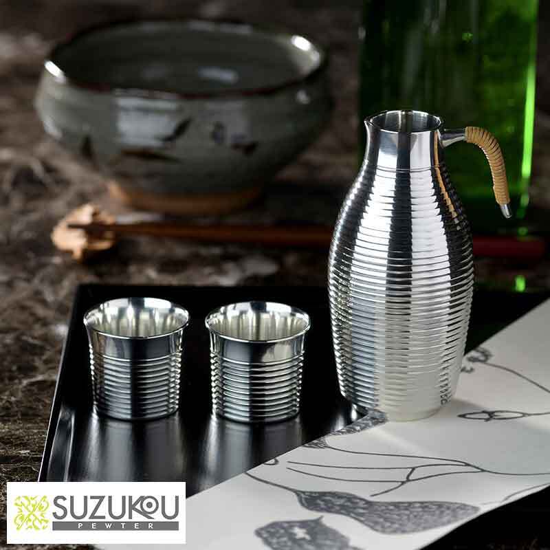 錫製 ちろり 酒器 セット 錫光 日本製 錫酒器 すじいり 3点セット