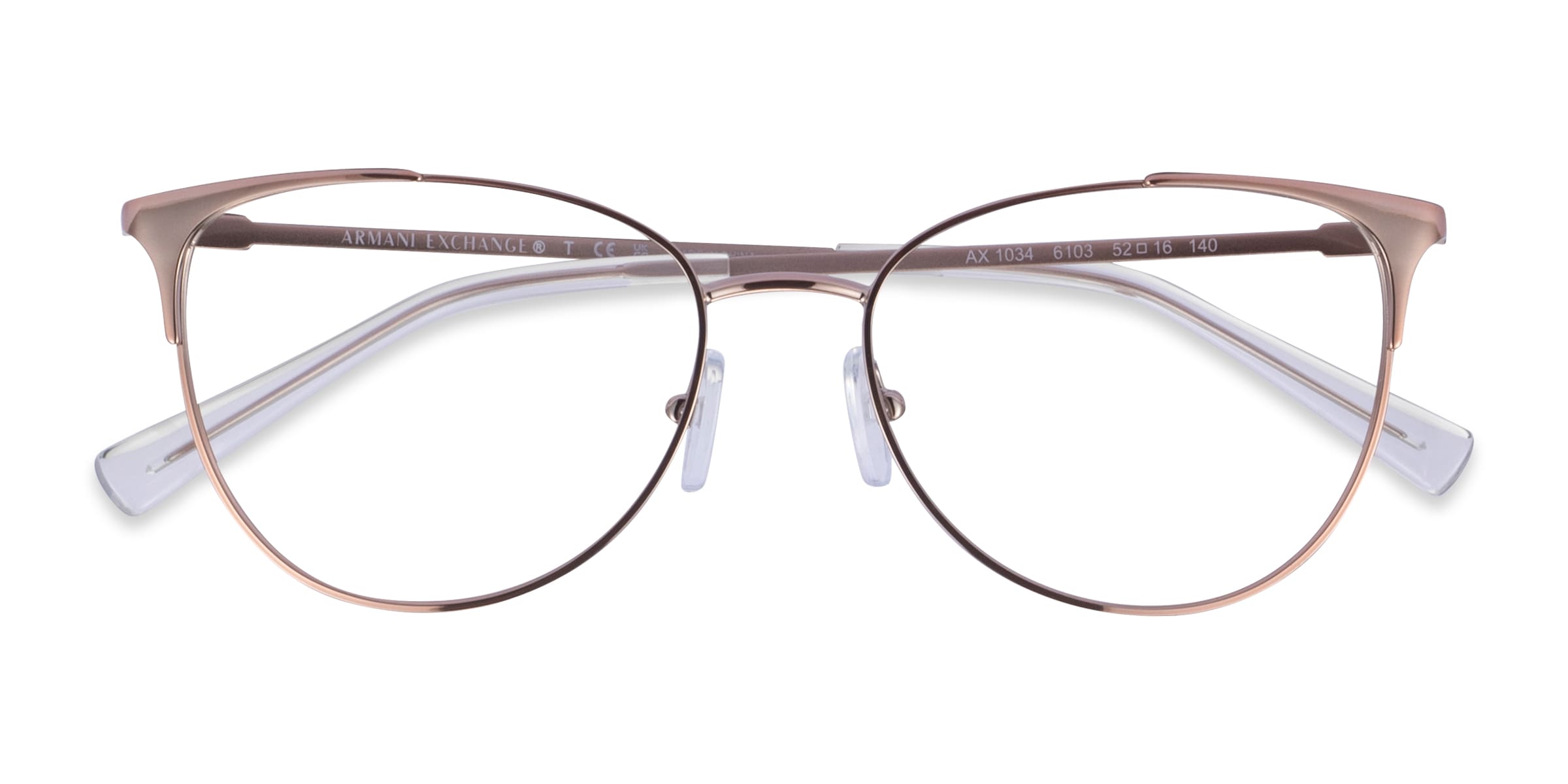 Armani Exchange AX1034 - Cat Eye Shiny Black Frame Eyeglasses