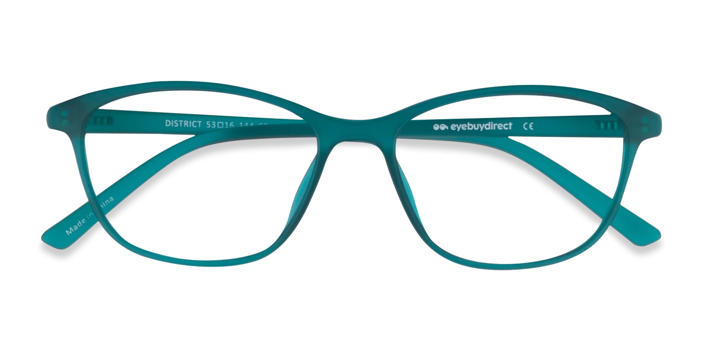 District Rectangle Matte Green Full Rim Eyeglasses | Eyebuydirect