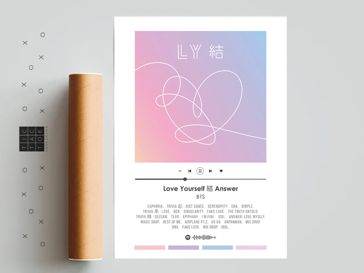 Poster Spotify Bts Love Yourself ? Answer - A4 | Elo7