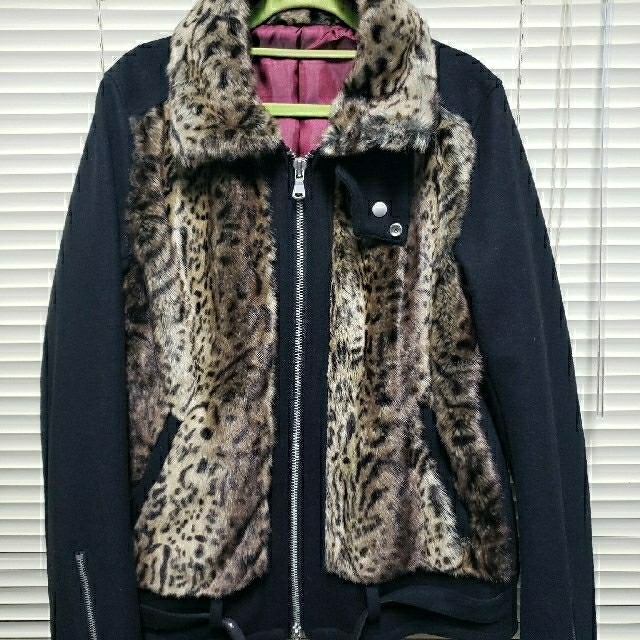 NO ID. - NO ID. ウールフェイクファーグリズリージャケット 美品！の