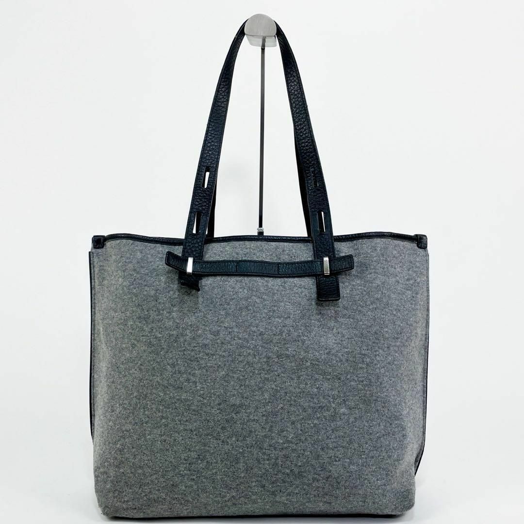 FURLA - 極美品 FURLA フルラ ジョーヴェ トートバッグ ウール レザー