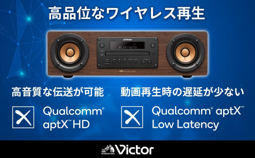 Victor ウッドコーン コンパクトコンポ EX-D6 高音質｜ ハイレゾ対応