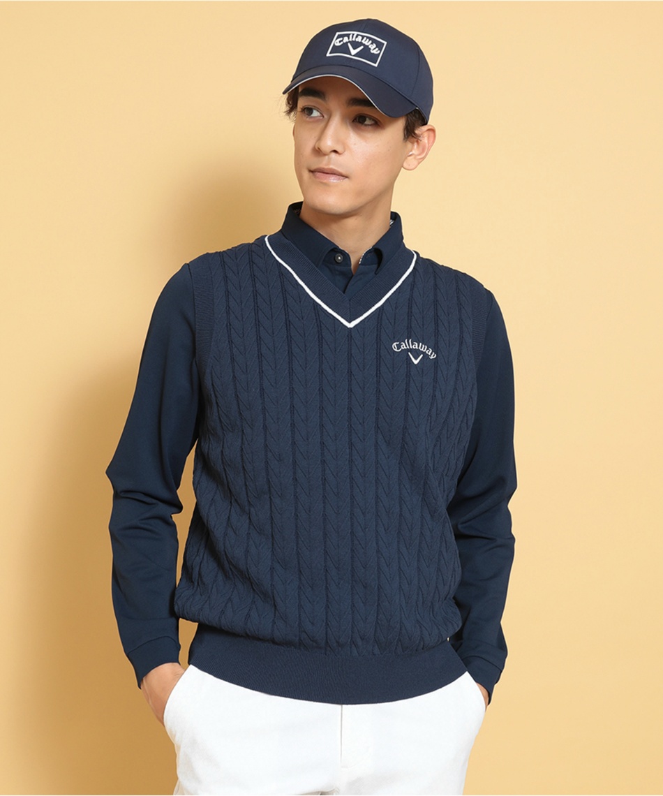 キャロウェイ(Callaway) ゴルフウェア ニットベスト MVネックニット