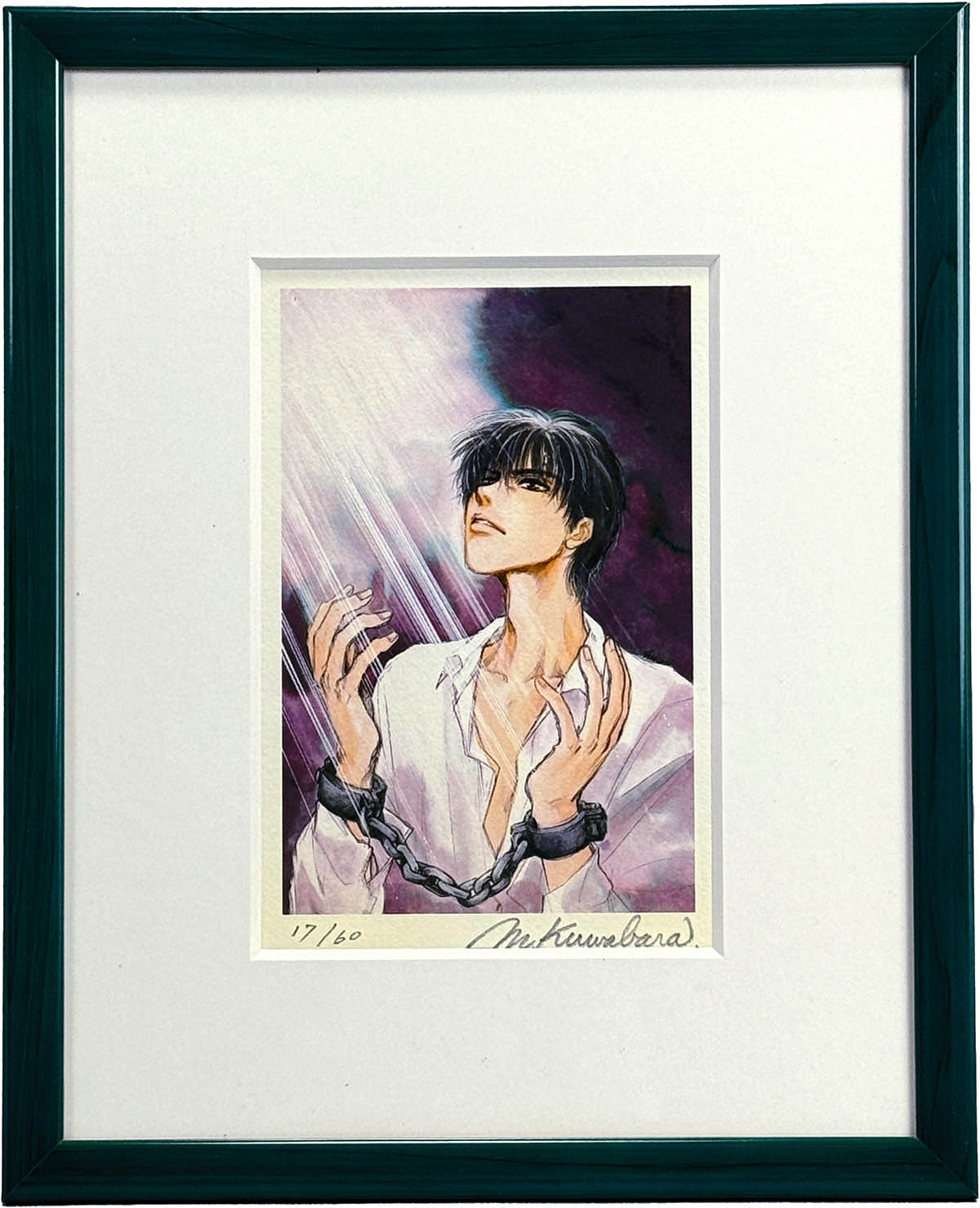 7417] 桑原水菜 直筆サイン入りカラー複製イラスト「炎の蜃気楼」