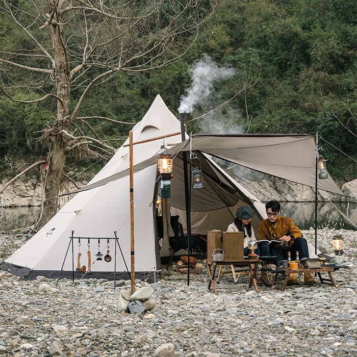 Naturehike Campfire 八角形 ワンポールテント 5~8人用 高280cm 煙突穴