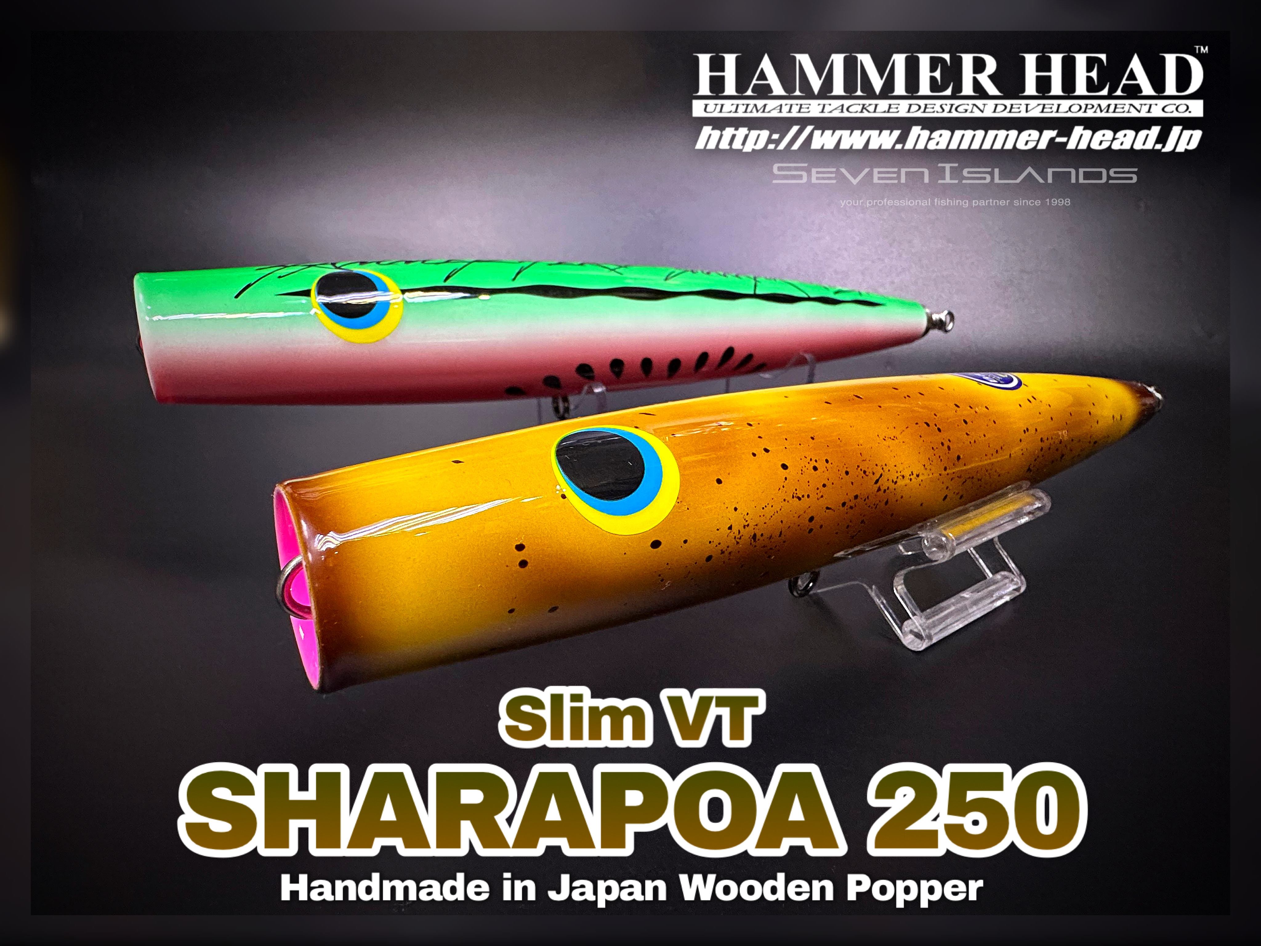 HAMMER-HEAD Sharapoa 250 Slim VT Wooden Popper