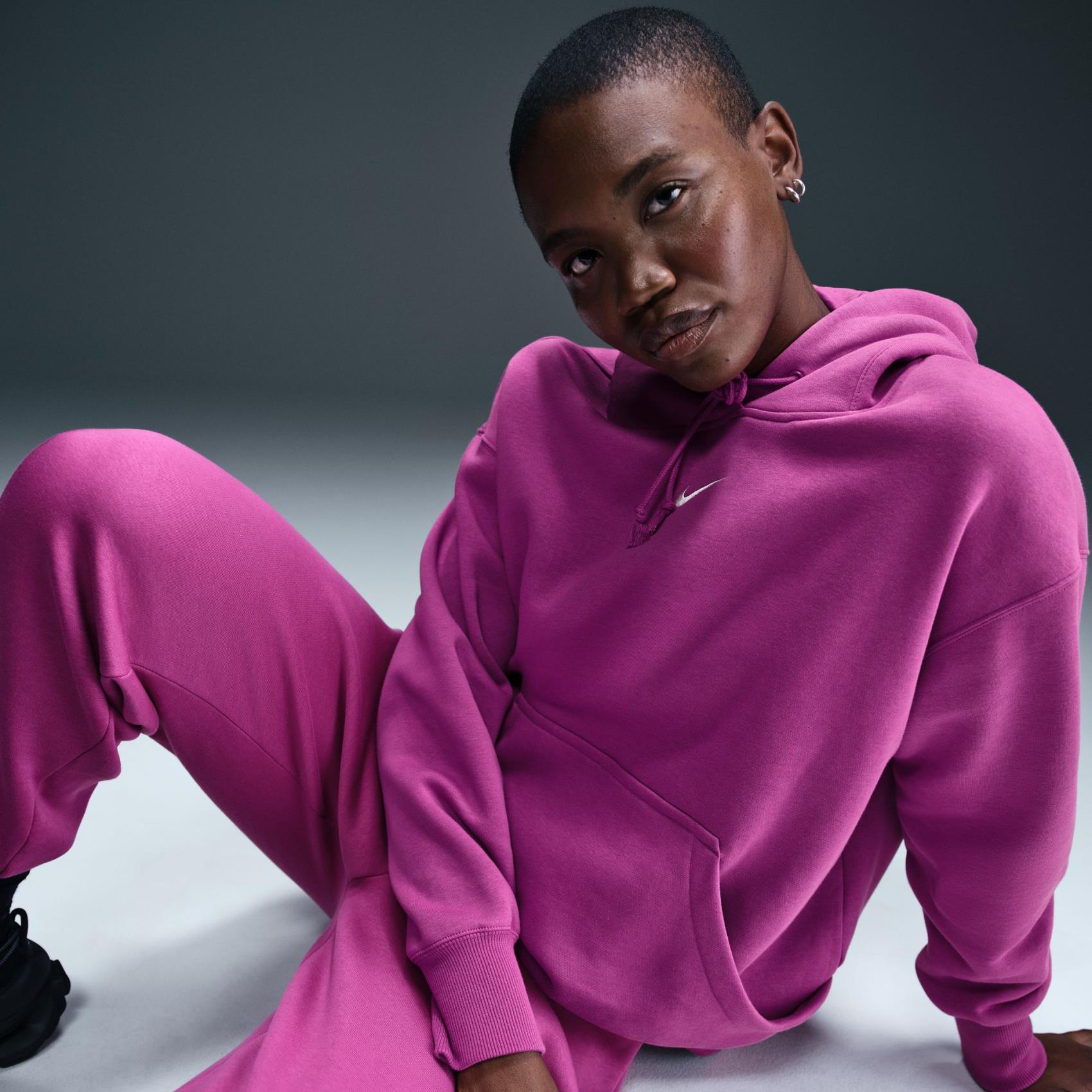 Nike Phoenix Fleece Oversize Po Hoodie Kadın Sweatshirt DQ5860-518