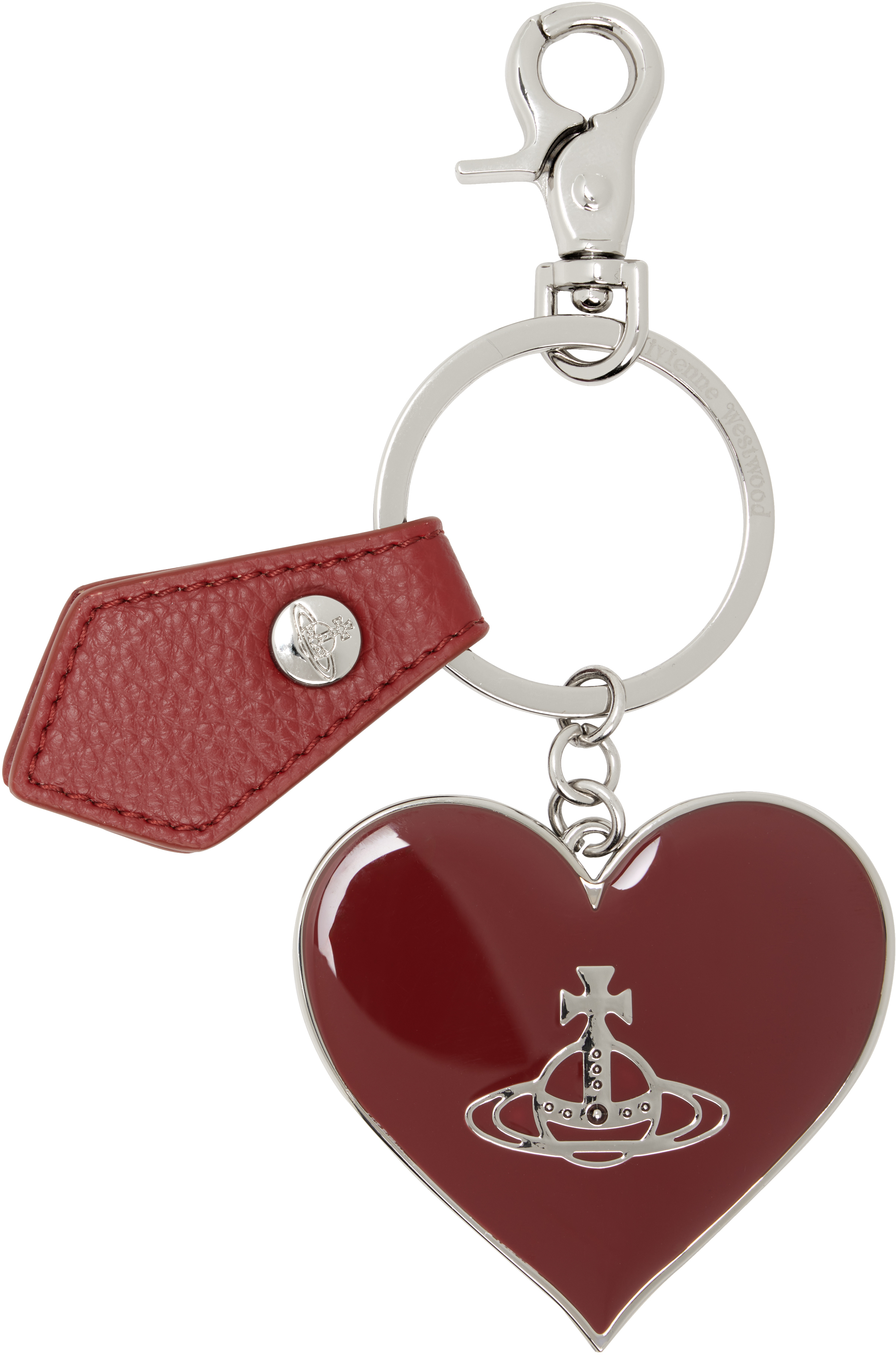 Vivienne Westwoodのレッド Mirror Heart Orb キーホルダーがセール中