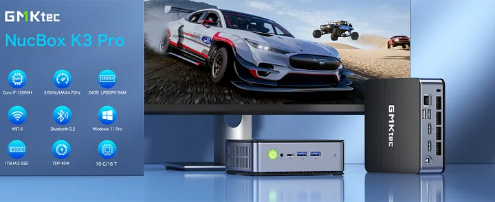 12th Gen Intel Core i7 12650H Mini PC--NucBox K3 Pro