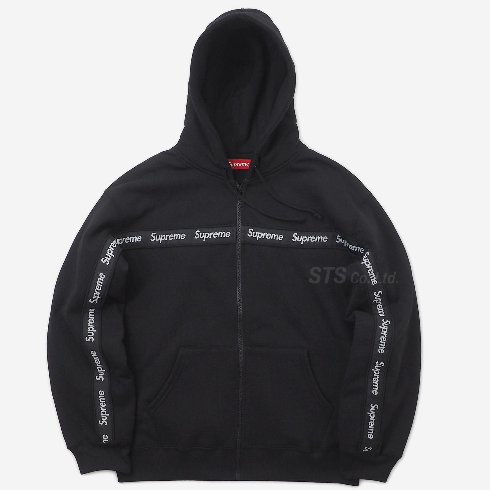 Supreme - Text Stripe Zip Up Hooded Sweatshirt - UG.SHAFT