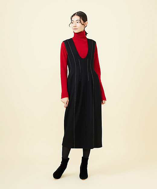 配色ステッチジャンパースカート | Sybilla (Women)/シビラ | 三越