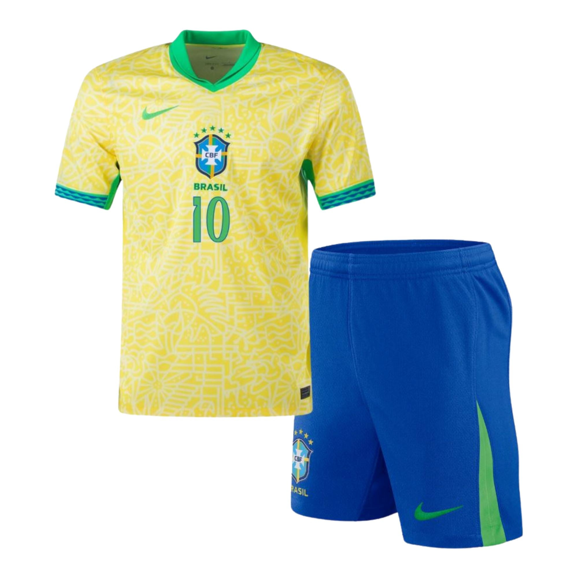 Brazil Kids Home Jersey Neymar #10 | Brazil Kids Home Kit Neymar