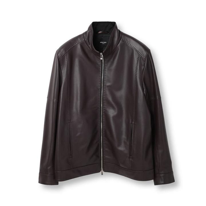 MEN'S BIGI（メンズビギ） スタンドカラーシングルライダース レザー