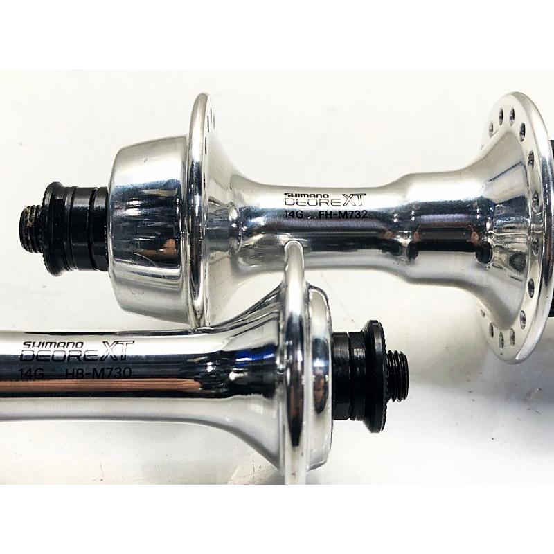 美品 シマノ SHIMANO デオーレXT DEORE XT ハブ 前後セット HB-M730 FH