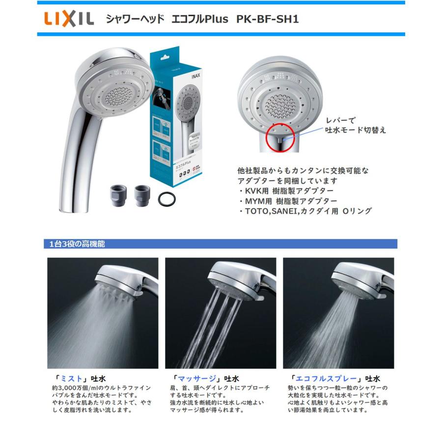 INAX（イナックス） LIXIL INAX シャワーヘッド PK-BF-SH1 エコフル