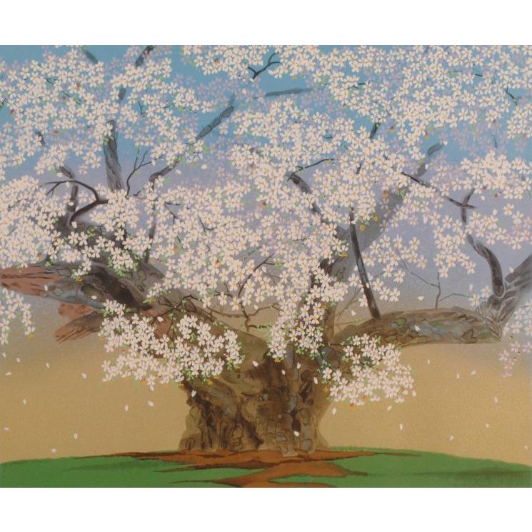 中島千波 淡墨桜 桜 絵画 和風 岐阜県本巣市根尾 日本画家 インテリア