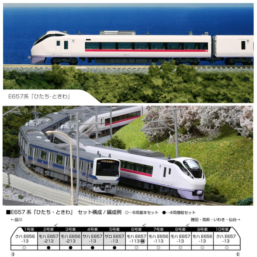 No:10-1639 KATO E657系「ひたち・ときわ」6両基本セット 鉄道模型 N