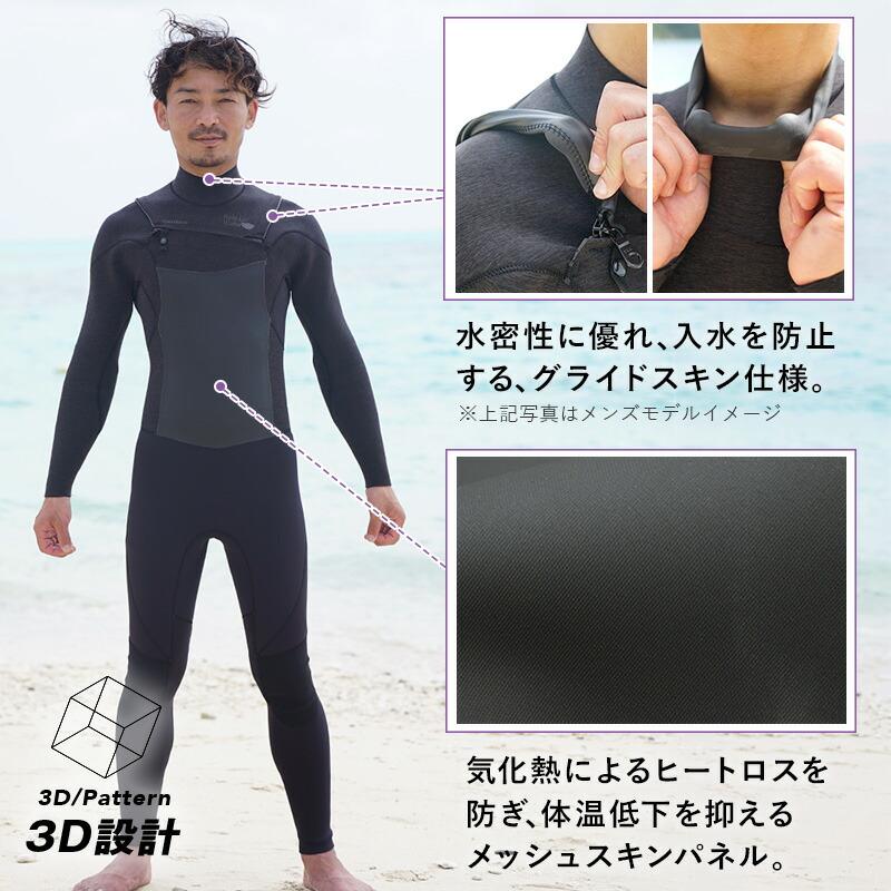 Hele i Waho（ヘレイワホ） ウエットスーツ フルスーツ 3mm メンズ