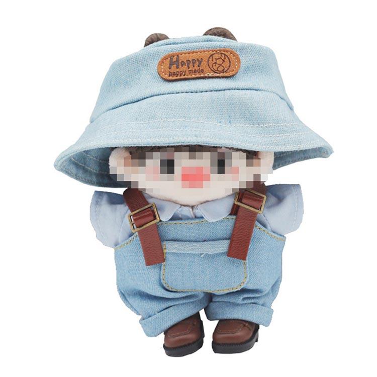 サロペット シャツ！ぬいぐるみ 服 10cm ミニ洋服 衣替え ぬいぐるみ