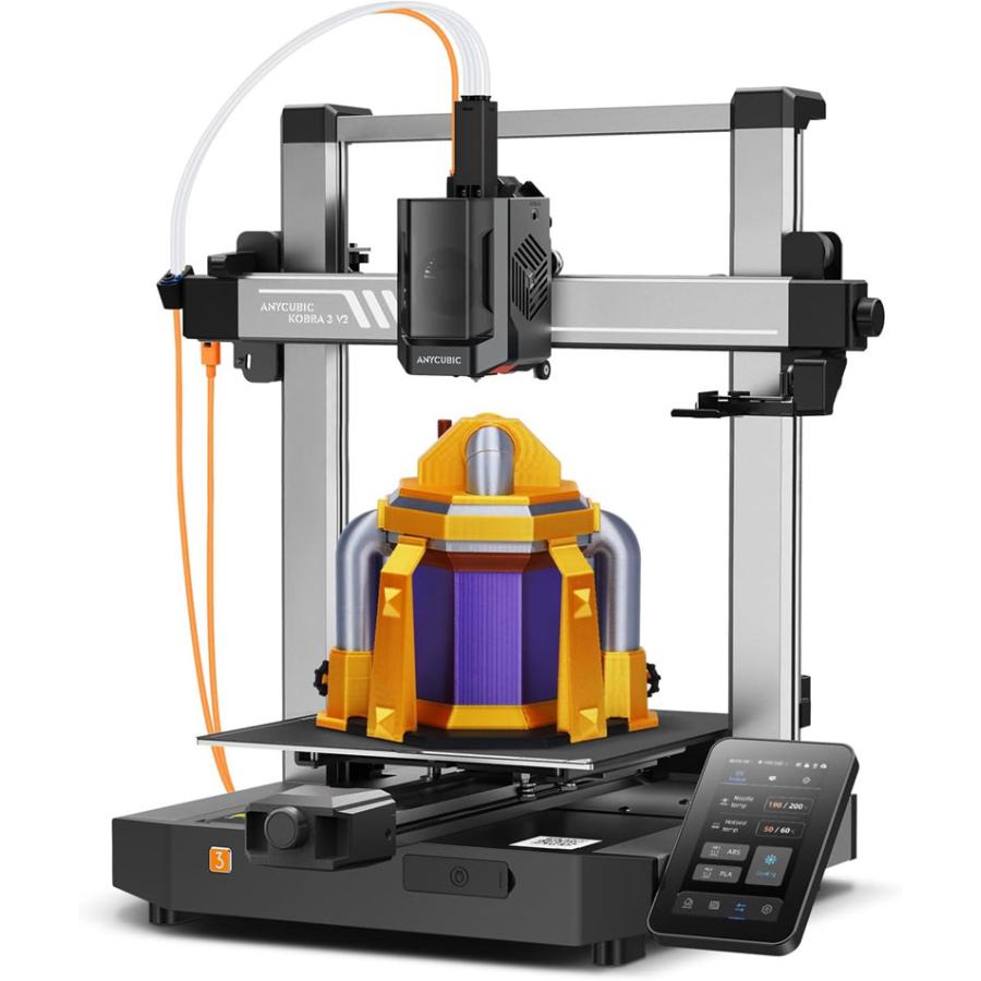 Anycubic Kobra 3 v2 3DプリンターZ軸ダブル 最大600mm/sの印刷速度 多